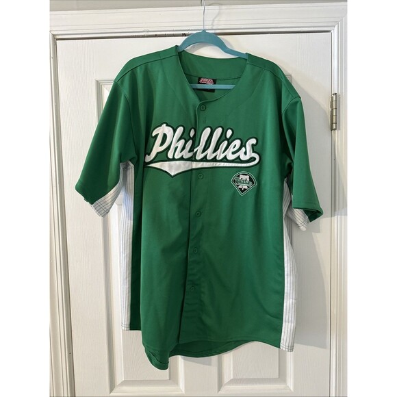 Philadelphia Phillies St Patrick's Day Jersey Stitches Brand Size XL Very Clean - Picture 1 of 12